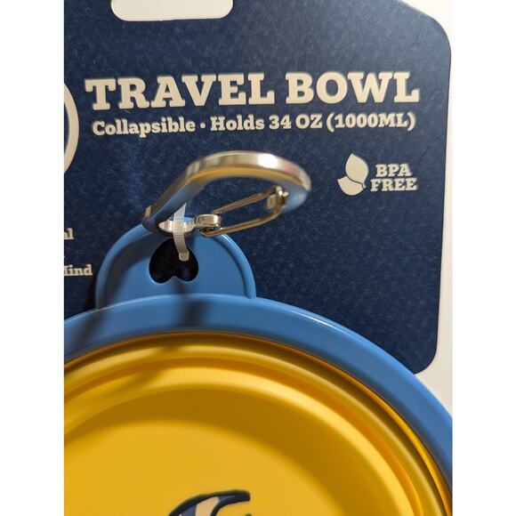 Life is Good Collapsible Travel Bowl 34oz 1000ml Silicone BPA Free Fish Design - Picture 3 of 4